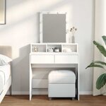 vidaXL Coiffeuse avec LED blanc 80x41x144 5 cm