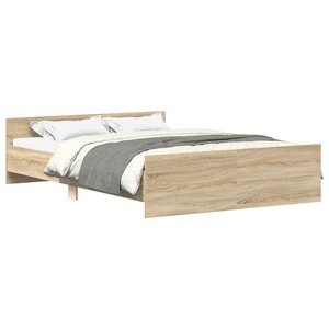 vidaXL Cadre de lit sans matelas chêne sonoma 120x200 cm