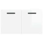 vidaXL Armoire murale Blanc brillant 60x36 5x35 cm Bois d'ingénierie