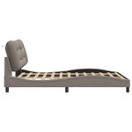 vidaXL Cadre de lit avec lumières LED taupe 140x200 cm tissu