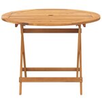 vidaXL Ensemble à manger de jardin 5 Pièces blanc crème tissu bois massif