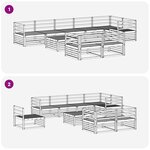 vidaXL Ensemble de canapés d'extérieur 9 pc Naturel
