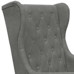 vidaXL Fauteuil Gris foncé Velours