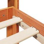 vidaXL Cadre de lit avec stockage 2 Pièces Cire marron Bois de Pin Massif