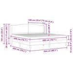 vidaXL Cadre de lit avec tête de lit Gris 200 x 200 cm Simili cuir