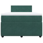 vidaXL Sommier à lattes de lit et matelas Vert foncé 120x200cm Velours