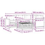vidaXL Ensemble de canapés d'extérieur 5 pc Naturel et Anthracite