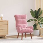 vidaXL Fauteuil relaxant Rose 69 x 74 x 93 cm Velours