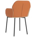 vidaXL Chaises à manger lot de 2 crème tissu et similicuir