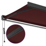 vidaXL Auvent rétractable automatique bordeaux 400x300 cm