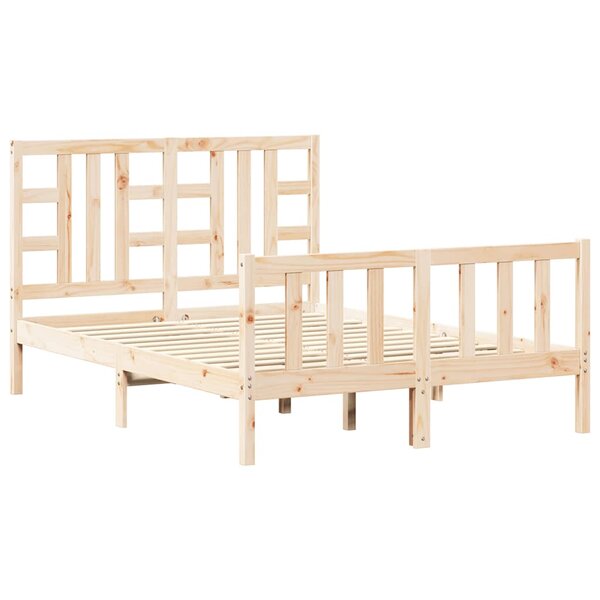 vidaXL Cadre de lit sans matelas bois de pin massif