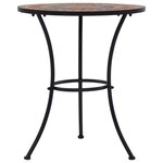 vidaXL Ensemble de bistro 3 Pièces mosaïque Carreau céramique Orange/Gris