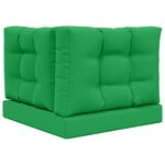 vidaXL Coussin de canapé d'extérieur 3 Pièces Vert Polyester