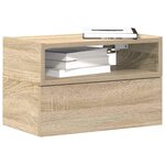 vidaXL Tables de chevet murales 2 Pièces chêne sonoma 45x26x28 5 cm