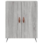 vidaXL Buffet haut Sonoma gris 69 5x34x180 cm Bois d'ingénierie
