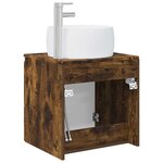 vidaXL Vanité de lavabo mural Chêne fumé 49 5 x 44 5 x 66 cm