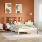 vidaXL Lit bibliothèque sans matelas 140x190 cm bois de pin massif