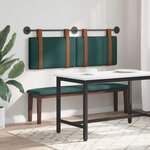 vidaXL Tête de lit suspendue Vert foncé PU antique