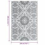 vidaXL Tapis d'extérieur ARAKIL Gris clair 190x290 cm PP
