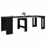 vidaXL Table à dîner 240 x 85 x 75 cm Bois d'ingénierie Chêne noir