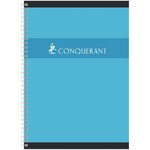 Cahier 21x29,7 (A4) 100 pages grands carreaux à spirale papier 70g Conquérant Sept