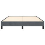 vidaXL Cadre de lit gris foncé 137x190 cm velours
