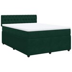 vidaXL Sommier à lattes de lit et matelas Vert foncé 160x200cm Velours