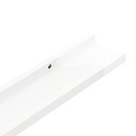 vidaXL Étagères murales 2 Pièces Blanc brillant 60x9x3 cm