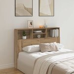 vidaXL Armoire de tête de lit chêne artisanal 140x19x103 5 cm