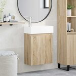 vidaXL Meuble de salle de bain avec robinet Chêne Sonoma