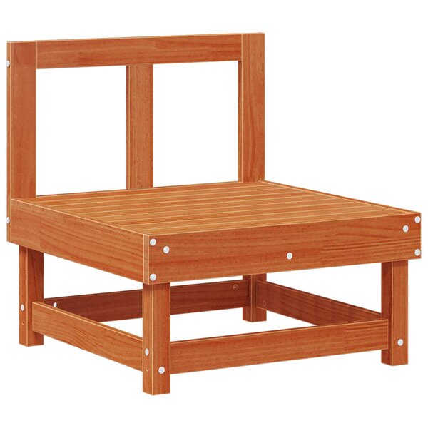 vidaXL Sofa de jardin milieu Pin massif Brun Ciré