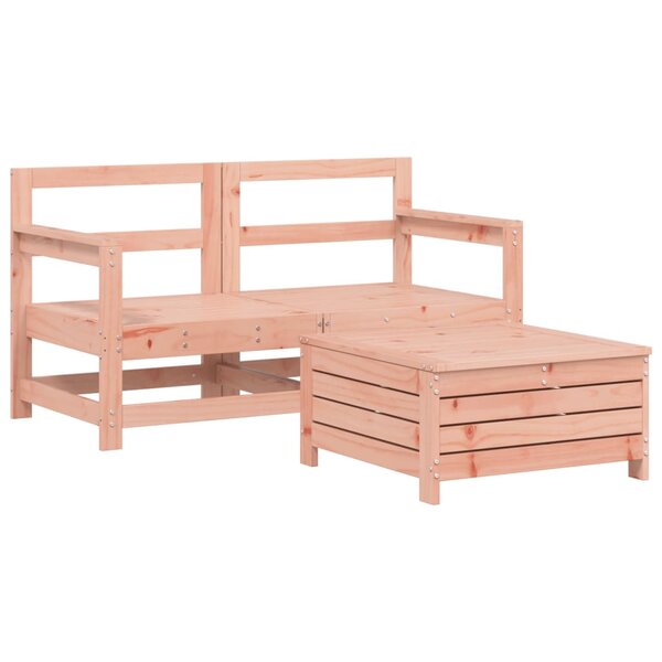 vidaXL Salon de jardin 3 Pièces bois massif sapin de douglas