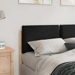 vidaXL Tête de lit capitonnée Naturel et Noir 160 cm Pin massif