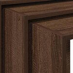 vidaXL Tables gigognes 3 Pièces chêne marron bois d'ingénierie