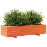 vidaXL Jardinière cire marron 110x40x26 5 cm bois de pin massif