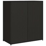 vidaXL Armoire de rangement de jardin noir 105x55x113cm résine tressée