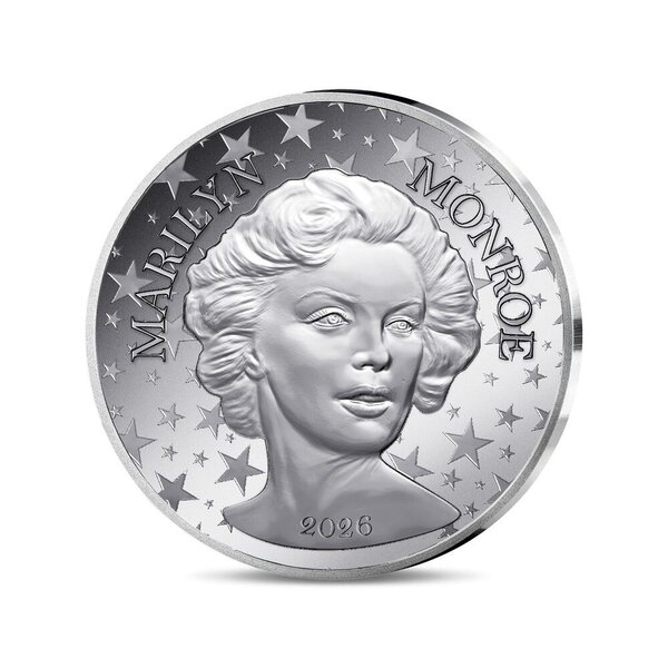 Marilyn Monroe Monnaie de 50€ Argent