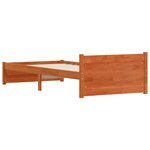 vidaXL Cadre de lit Marron cire 90 x 200 cm Bois massif en pin