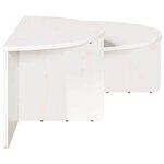 vidaXL Table basse 2 Pièces Blanc 79 x 39 5 x 40 cm Bois massif en pin