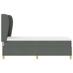 vidaXL Lit à ressorts avec matelas Gris foncé 200 x 80 cm tissu