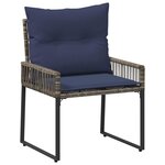 vidaXL Ensemble de meubles d'extérieur 11 Pièces Gris et bleu marine