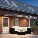 vidaXL Auvent rétractable électrique Gris clair et blanc