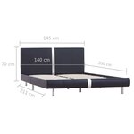 vidaXL Cadre de lit sans matelas noir similicuir 140x200 cm