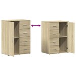 vidaXL Buffet chêne sonoma 59x39x80 cm bois d'ingénierie