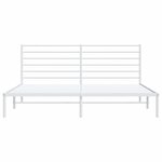 vidaXL Cadre de lit métal sans matelas et tête de lit blanc 180x200 cm