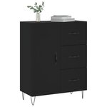 vidaXL Buffet noir 69 5x34x90 cm bois d'ingénierie