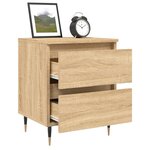 vidaXL Tables de chevet 2 Pièces chêne sonoma 40x35x50 cm bois ingénierie