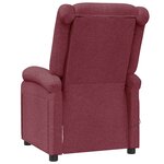 vidaXL Fauteuil de massage Rouge bordeaux Tissu