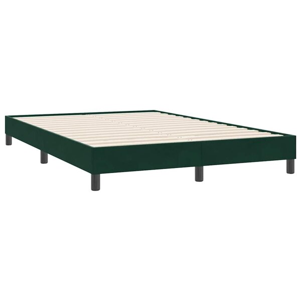 vidaXL Cadre de lit sans matelas vert foncé 140x220 cm velours