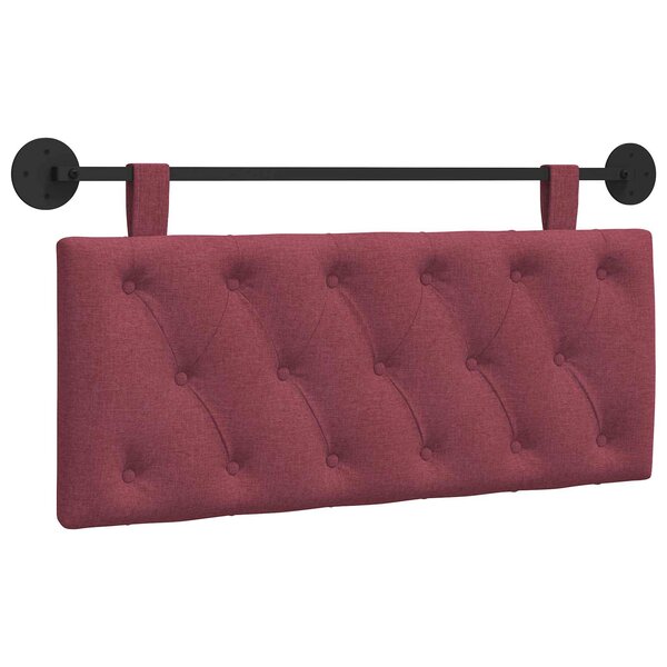 vidaXL Tête de lit suspendue Bordeaux Tissu